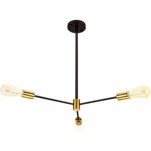Norcks - Modern Black Ceiling Light Retro Ceiling Lamp Indoor Metal Ceiling Light Simple 3-Lights Chandelier for Hallway, Bedroom,E27 Norcks - Modern Black Ceiling Light Retro Ceiling Lamp Indoor Metal Ceiling Light Simple 3-Lights Chandelier for Hallway, Bedroom,E27