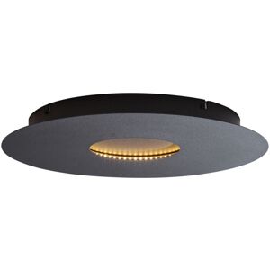 QAZQA Modern Black Round Ceiling Light 40cm with Dimmable LED - Morning QAZQA Modern Black Round Ceiling Light 40cm with Dimmable LED - Morning