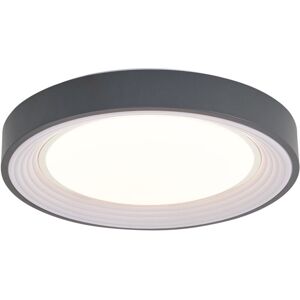 Qazqa Modern Gray/White Ceiling Lamp - 38cm Dimmable LED - Kanton Qazqa Modern Gray/White Ceiling Lamp - 38cm Dimmable LED - Kanton