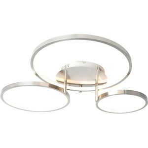 QAZQA Modern Ceiling Lamp Steel Incl. led and Dimmer - Rondas QAZQA Modern Ceiling Lamp Steel Incl. led and Dimmer - Rondas