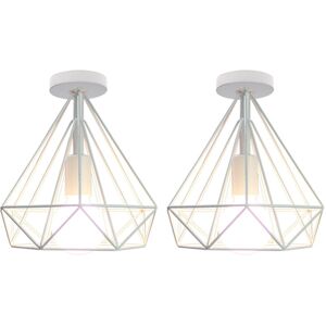 Norcks - Modern Ceiling Light 25CM Vintage Ceiling Light, Retro Indoor Ceiling Lamp For Home Office Restaurant Cafe (2PCS, White) Norcks - Modern Ceiling Light 25CM Vintage Ceiling Light, Retro Indoor Ceiling Lamp For Home Office Restaurant Cafe (2PCS, White)