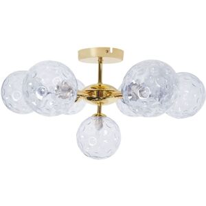Beliani Blue Glass 7-Light Modern Ceiling Lamp - Ceiling Light Beliani Blue Glass 7-Light Modern Ceiling Lamp - Ceiling Light