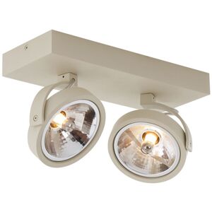 QAZQA Modern Ceiling Spotlight Beige G9 Round Swivel and Tilt 2-Light - Go QAZQA Modern Ceiling Spotlight Beige G9 Round Swivel and Tilt 2-Light - Go