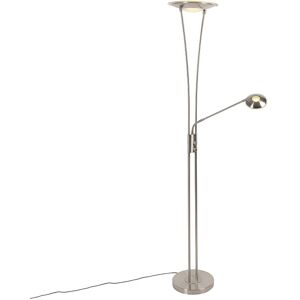 QAZQA Ibiza Steel Floor Lamp - Adjustable Reading Arm - Dimmable LED - 180cm QAZQA Ibiza Steel Floor Lamp - Adjustable Reading Arm - Dimmable LED - 180cm