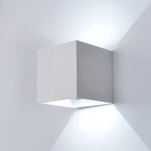 NORCKS Modern Led Wall Lamp Creative Cube Wall Light Simple Wall Sconce Cold White For Corridor White 12W NORCKS Modern Led Wall Lamp Creative Cube Wall Light Simple Wall Sconce Cold White For Corridor White 12W