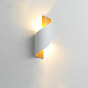 DEWDAT Modern Led Wall Lamp Warm White,Unique Spiral Wall Light, Indoor Wall Sconce for Living Room Hallway Bedroom Cafe Office,White+gold DEWDAT Modern Led Wall Lamp Warm White,Unique Spiral Wall Light, Indoor Wall Sconce for Living Room Hallway Bedroom Cafe Office,White+gold