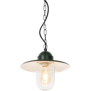 QAZQA Modern Outdoor Pendant Light Dark Green IP44 - Kansas QAZQA Modern Outdoor Pendant Light Dark Green IP44 - Kansas