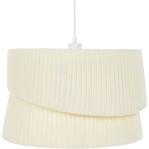 Beliani Ceiling Lamp - Modern Beige Textile Pendant Light Beliani Ceiling Lamp - Modern Beige Textile Pendant Light