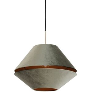 QAZQA QAZQA Combi 1 - Modern Bronze Pendant Light with Velvet Shade - Suitable for LED QAZQA QAZQA Combi 1 - Modern Bronze Pendant Light with Velvet Shade - Suitable for LED
