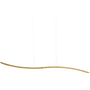 BELIANI LED Pendant Lamp CALAO Metal Gold BELIANI LED Pendant Lamp CALAO Metal Gold