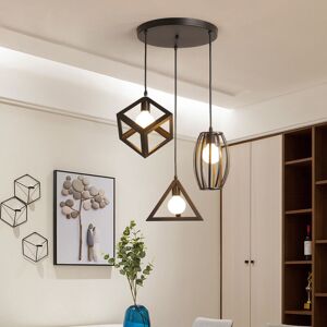 AXHUP Pendant Lamp - Geometric 3-Light Vintage Light Fixture AXHUP Pendant Lamp - Geometric 3-Light Vintage Light Fixture