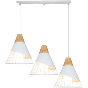 AXHUP Pendant Light - Vintage Industrial White Wood - Pendant Light AXHUP Pendant Light - Vintage Industrial White Wood - Pendant Light