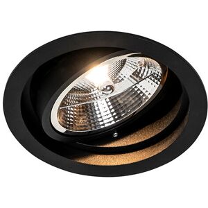 QAZQA Round Recessed Spotlight Black Adjustable - Chuck 111 QAZQA Round Recessed Spotlight Black Adjustable - Chuck 111