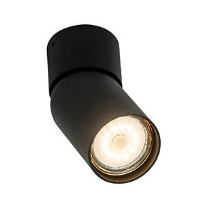 QAZQA Modern Surface-Mounted Spotlight Black GU10 50mm - Falo QAZQA Modern Surface-Mounted Spotlight Black GU10 50mm - Falo