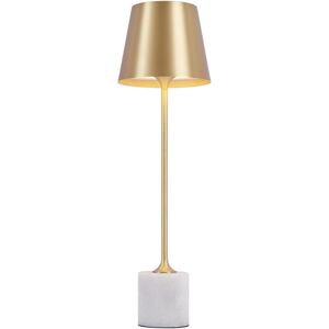 QAZQA Modern Table Lamp Gold 37cm incl. led Dimmable IP54 Rechargeable - Topi QAZQA Modern Table Lamp Gold 37cm incl. led Dimmable IP54 Rechargeable - Topi