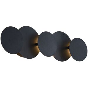 QAZQA Modern Wall Lamp Black incl. led 3-Step Dimmable 5-Lights - Sunrise QAZQA Modern Wall Lamp Black incl. led 3-Step Dimmable 5-Lights - Sunrise