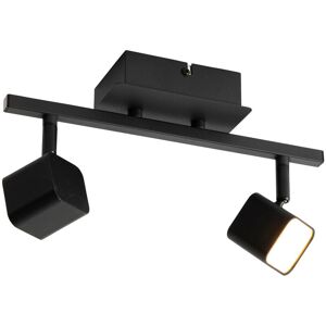 QAZQA Modern Ceiling Light Black Incl. LED 2-Lights - Nola QAZQA Modern Ceiling Light Black Incl. LED 2-Lights - Nola