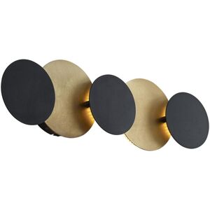 Qazqa - Modern Wall Lamp Black with Gold incl. led 3-Step Dimmable 5-Light - Sunrise 3 Qazqa - Modern Wall Lamp Black with Gold incl. led 3-Step Dimmable 5-Light - Sunrise 3