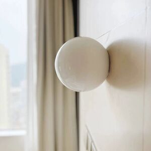 WOTTES Modern Wall Lamp Indoor Wall Sconce Lights Glass Globe Wall Light Fixtures Glossy White Ceiling Light 5W Warm Light G9 Ø12cm WOTTES Modern Wall Lamp Indoor Wall Sconce Lights Glass Globe Wall Light Fixtures Glossy White Ceiling Light 5W Warm Light G9 Ø12cm