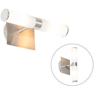 QAZQA Steel Modern Bath Wall Light - 2 G9 Bulbs IP44 QAZQA Steel Modern Bath Wall Light - 2 G9 Bulbs IP44
