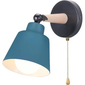 NORCKS Modern Wall Light E27 Minimalist Retro Wall Sconce Nordic Indoor Wall Lamp For Bedroom Office Corridor Hallway Blue NORCKS Modern Wall Light E27 Minimalist Retro Wall Sconce Nordic Indoor Wall Lamp For Bedroom Office Corridor Hallway Blue