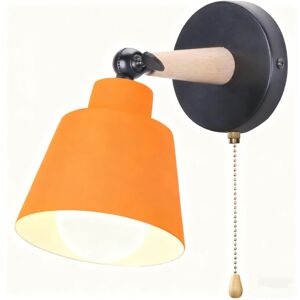 NORCKS Modern Wall Light E27 Minimalist Retro Wall Sconce Nordic Indoor Wall Lamp For Bedroom Office Corridor Hallway Orange NORCKS Modern Wall Light E27 Minimalist Retro Wall Sconce Nordic Indoor Wall Lamp For Bedroom Office Corridor Hallway Orange