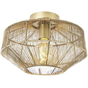Qazqa Modern Ceiling Light - 30cm Steel Gold Qazqa Modern Ceiling Light - 30cm Steel Gold