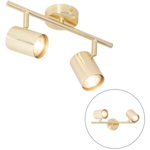 Qazqa Jeana Brass 2-Light Adjustable Ceiling Lamp - Ceiling Light Qazqa Jeana Brass 2-Light Adjustable Ceiling Lamp - Ceiling Light