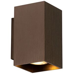 QAZQA Modern Wall Light Dark Bronze Square 2-Light - Sandy QAZQA Modern Wall Light Dark Bronze Square 2-Light - Sandy