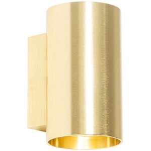 QAZQA Modern Gold Wall Lamp - Alluminium, GU10 QAZQA Modern Gold Wall Lamp - Alluminium, GU10