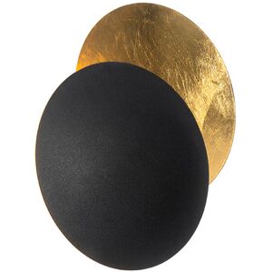 QAZQA Modern Wall Lamp Black Gold Sunrise QAZQA Modern Wall Lamp Black Gold Sunrise