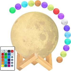IKODM Moon Lamp, 12cm Diameter 16 Colors led 3D Printing Moon Lamp with Stand and Touch Control and usb Rechargeable for Kids Birthday Christmas Gift IKODM Moon Lamp, 12cm Diameter 16 Colors led 3D Printing Moon Lamp with Stand and Touch Control and usb Rechargeable for Kids Birthday Christmas Gift