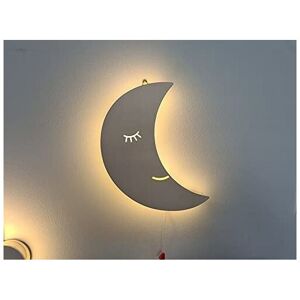 Garden Mile - Wooden Moon Night Light, Wall Mounted Nursery Lighting for Baby Kids Childs Room Garden Mile - Wooden Moon Night Light, Wall Mounted Nursery Lighting for Baby Kids Childs Room