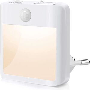 Linghhang - Night light socket, 2 pieces, night light with motion sensor (on/auto/off), dimmable led night light, 3500K warm white, for bedroom, Linghhang - Night light socket, 2 pieces, night light with motion sensor (on/auto/off), dimmable led night light, 3500K warm white, for bedroom,