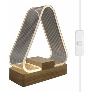 Orchidée - Modern Triangle Solid Wood usb Bedside Lamp led Night Light Kids Bedside Lamp usb Rechargeable Table Lamp for Bedroom Living Room Orchidée - Modern Triangle Solid Wood usb Bedside Lamp led Night Light Kids Bedside Lamp usb Rechargeable Table Lamp for Bedroom Living Room