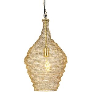 Qazqa Handmade Gold Pendant Lamp - Oriental Style Qazqa Handmade Gold Pendant Lamp - Oriental Style