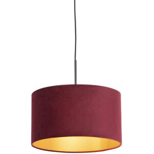 QAZQA Red Velvet Pendant Lamp - Classic/Antique - 35cm QAZQA Red Velvet Pendant Lamp - Classic/Antique - 35cm