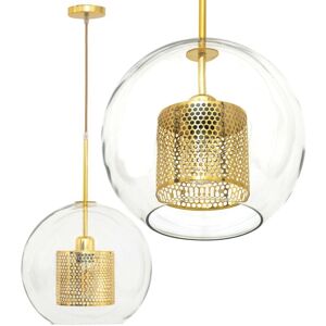 Toolight Gold Loft Pendant Lamp - Adjustable E27 Ceiling Light - 50-110cm Toolight Gold Loft Pendant Lamp - Adjustable E27 Ceiling Light - 50-110cm