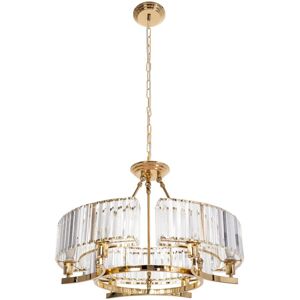 Toolight Gold Crystal Pendant Lamp - 6 Light Points - Ceiling Fixture Toolight Gold Crystal Pendant Lamp - 6 Light Points - Ceiling Fixture