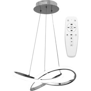 Toolight - Pendant led Lamp APP389-CP Modern Ring Chrome + remote control 1-light point 40W 44,5x44,5x9cm Toolight - Pendant led Lamp APP389-CP Modern Ring Chrome + remote control 1-light point 40W 44,5x44,5x9cm