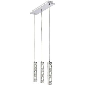 DIYAS Inspired Clearance - Galaxy Linear Pendant 3 Drop led 6000K 3 x 3W Polished Chrome, Crystal DIYAS Inspired Clearance - Galaxy Linear Pendant 3 Drop led 6000K 3 x 3W Polished Chrome, Crystal
