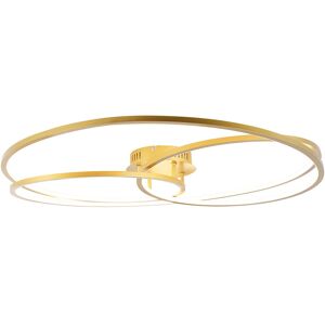 Qazqa Gold Ceiling Light 78cm with Dimmable LED - Modern Design Qazqa Gold Ceiling Light 78cm with Dimmable LED - Modern Design