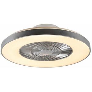 Qazqa Silver Star Ceiling Fan - Multifunctional, Adjustable LED Light Qazqa Silver Star Ceiling Fan - Multifunctional, Adjustable LED Light