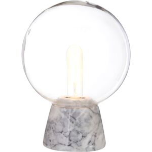 Premier Housewares Globe Lamp Grey Marble Base - Table Light Premier Housewares Globe Lamp Grey Marble Base - Table Light