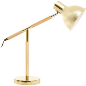 Premier Housewares - Interiors by Premier Shiny Brass Finish Table Lamp, Adjustable Height Lamp, Easy-to-Use Table Brass Lamp, Focused Office Lamp Premier Housewares - Interiors by Premier Shiny Brass Finish Table Lamp, Adjustable Height Lamp, Easy-to-Use Table Brass Lamp, Focused Office Lamp
