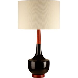 Premier Housewares - Table Lamp with Wood / Ceramic Base Premier Housewares - Table Lamp with Wood / Ceramic Base