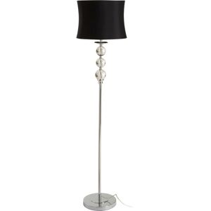 Premier Housewares - Wooden Bamboo Tripod Floor Lamp Tall Led Black Top Silver Finish Self Standing Lamps For Hallways Bedroom Livingroom W36 x D36 x Premier Housewares - Wooden Bamboo Tripod Floor Lamp Tall Led Black Top Silver Finish Self Standing Lamps For Hallways Bedroom Livingroom W36 x D36 x