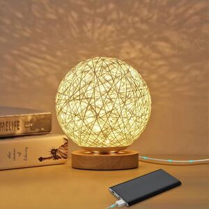 Tinor - Rattan Night Light, Wooden Table Lamp with Handwoven Shade, usb Rechargeable, Rattan and Wood Bedroom Mood Lamp for Bedroom, Living Room, Tinor - Rattan Night Light, Wooden Table Lamp with Handwoven Shade, usb Rechargeable, Rattan and Wood Bedroom Mood Lamp for Bedroom, Living Room,