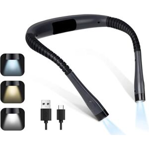 Ikodm - Rechargeable Neck Reading Light for Bed, 3 Colors, 3 Brightness Levels, Foldable Arms, Long Life, Perfect for Reading, Knitting, Repairing Ikodm - Rechargeable Neck Reading Light for Bed, 3 Colors, 3 Brightness Levels, Foldable Arms, Long Life, Perfect for Reading, Knitting, Repairing