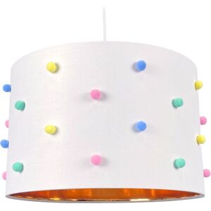 Relaxdays Children's Room Pendant Lamp, Pom-Poms, HxD: 125 x 35 cm, Hanging Light for Girls & Boys, White/Multicoloured Relaxdays Children's Room Pendant Lamp, Pom-Poms, HxD: 125 x 35 cm, Hanging Light for Girls & Boys, White/Multicoloured